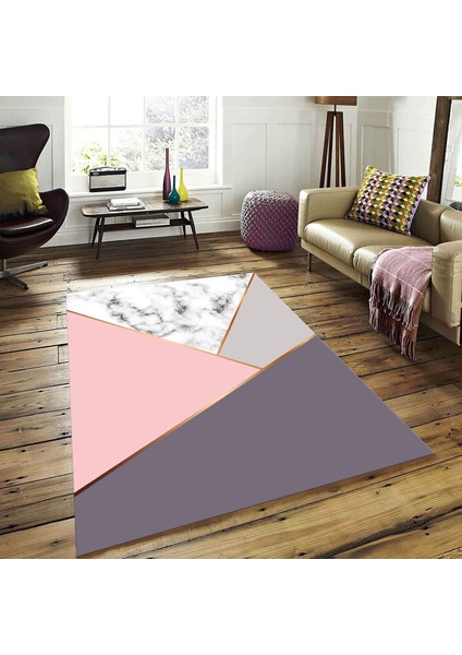 Dekoratif Özel Tasarım Kaymaz Taban Yıkanabilir Halı 160 x 230 cm