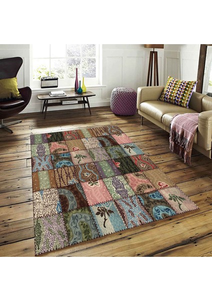 Dekoratif Özel Tasarım Kaymaz Taban Yıkanabilir Halı 160 x 230 cm