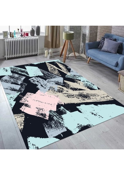 Dekoratif Özel Tasarım Kaymaz Taban Yıkanabilir Halı 160 x 230 cm