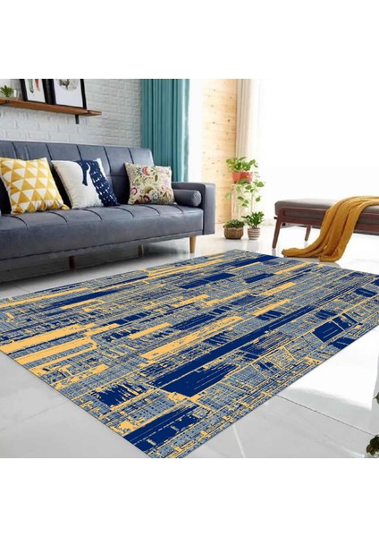 Dekoratif Özel Tasarım Kaymaz Taban Yıkanabilir Halı 80 x 120 cm