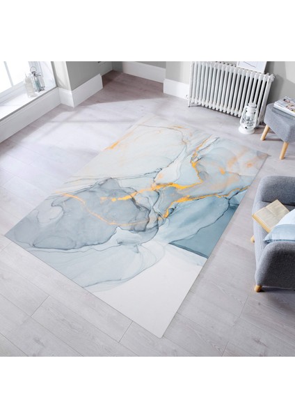 Dekoratif Özel Tasarım Kaymaz Taban Yıkanabilir Halı 100 x 150 cm