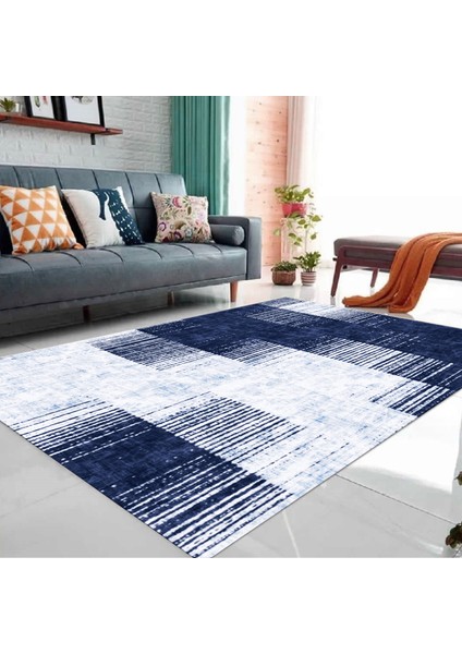 Dekoratif Özel Tasarım Kaymaz Taban Yıkanabilir Halı 120 x 180 cm