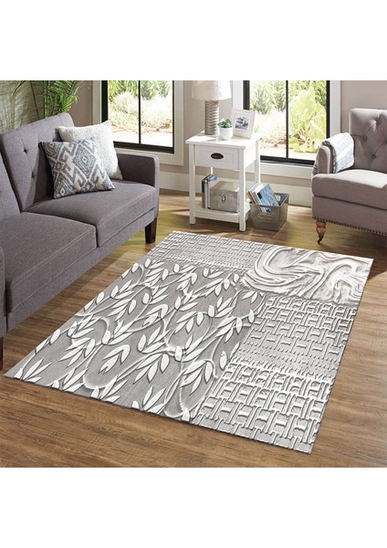 Dekoratif Özel Tasarım Kaymaz Taban Yıkanabilir Halı 80 x 150 cm