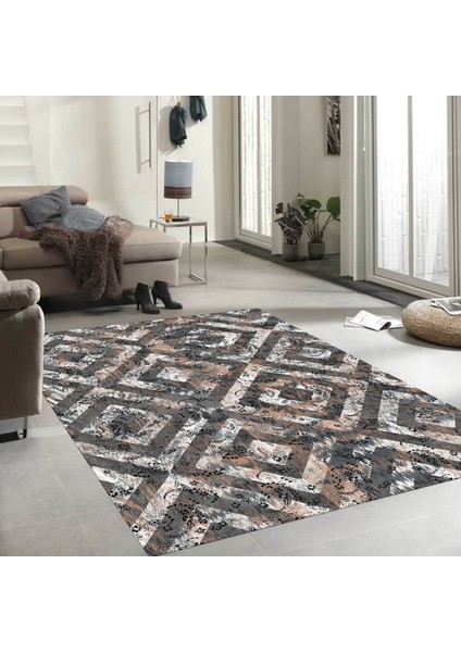 Dekoratif Özel Tasarım Kaymaz Taban Yıkanabilir Halı 160 x 230 cm