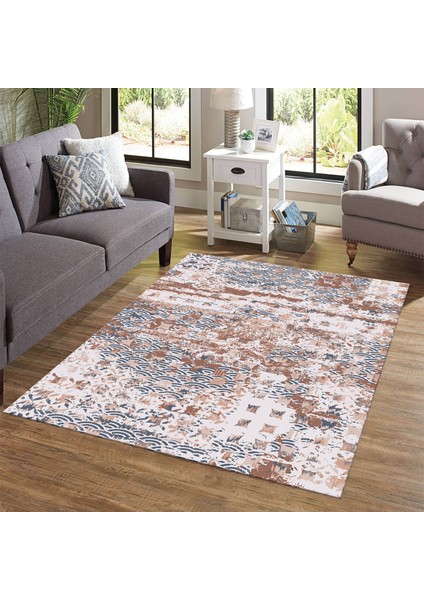 Dekoratif Özel Tasarım Kaymaz Taban Yıkanabilir Halı 80 x 50 cm