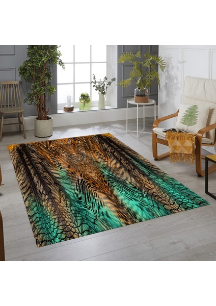 Dekoratif Özel Tasarım Kaymaz Taban Yıkanabilir Halı 160 x 230 cm