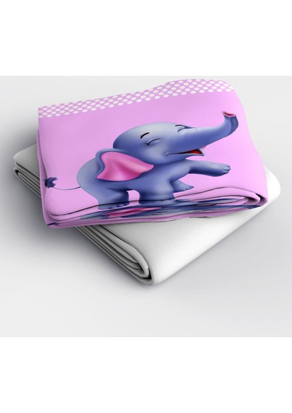 Purple Elephant 3D Bebek Nevresim Takımı