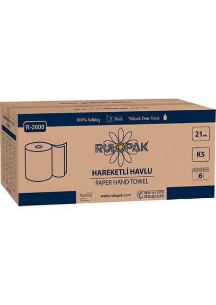 21 cm Hareketli Havlu 5 kg + Rulopak 21 cm Havlu Makinesi - Beyaz fiyatları