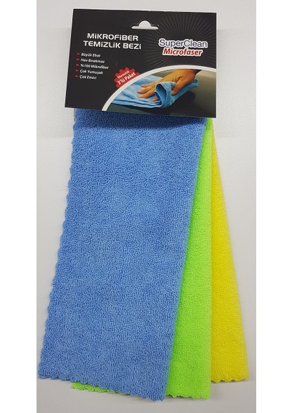 Superclean Mikrofiber Bez 3'lü