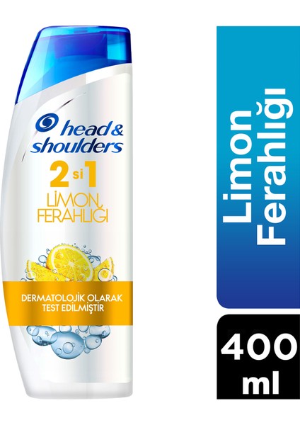 2'si 1 Arada Şampuan + Krem 400 ml Limon Ferahlığı