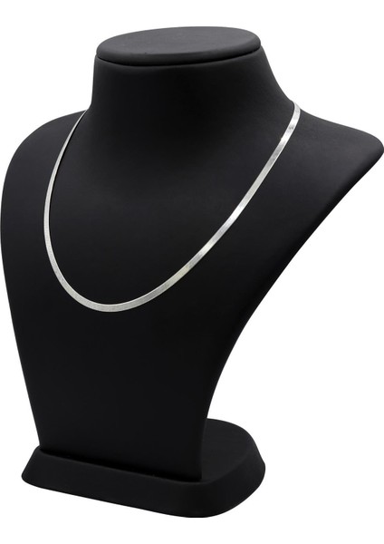 Italyan Yassı Zincir Beyaz Gümüş Kolye 192 modelleri