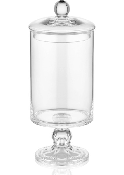 Cam Kapaklı Ayaklı Şekerlik 28 x 12 x 12 cm