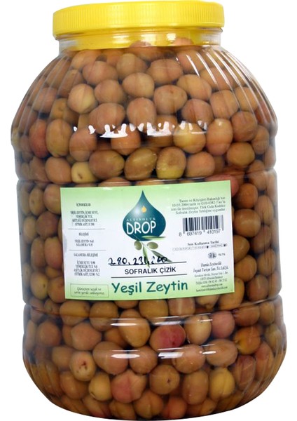 Drop Edremit Çizik Zeytin 5 Lik 3.5 Kg