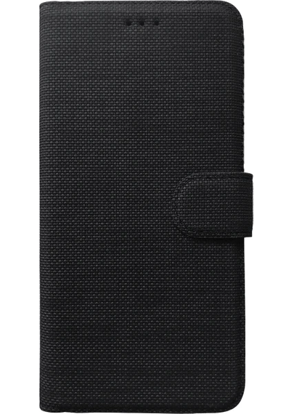 Samsung Galaxy A9 2018 Kılıf Fabric Book Wallet Siyah