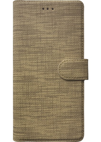 Apple iPhone 11 Pro Max Kılıf Fabric Book Wallet Gold