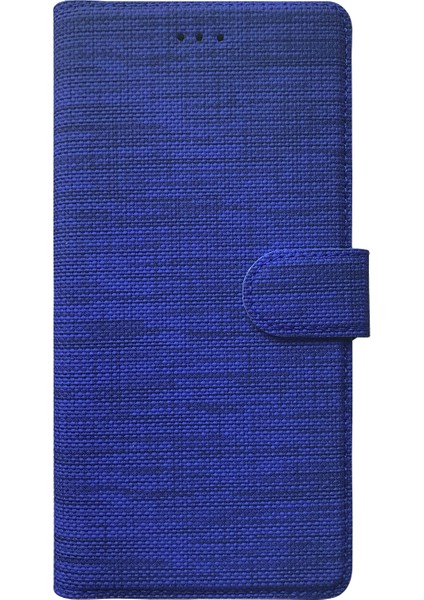 Xiaomi Mi 9 Kılıf Fabric Book Wallet Lacivert