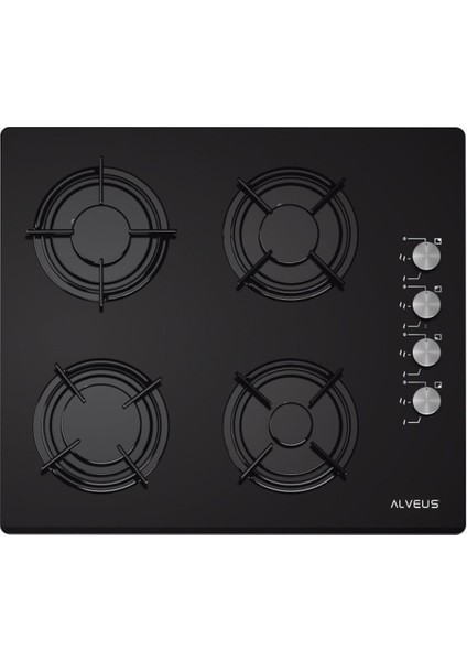 Siyah Cam Ankastre Set 3 (ALV F17 PB + ALV GLS 640 + ALV MFA 604 F)