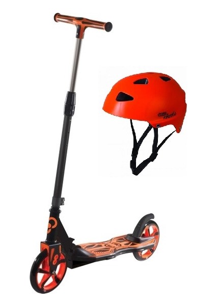 Katlanır Scooter (Turuncu) + Kask