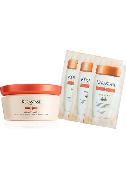 Nutritive Creme Magistral Nemlendirici Krem 150 ml + Bain Satin 2 Şampuan 3 x 10 ml