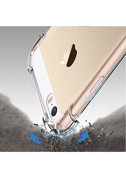 Apple iPhone 5/5S Şeffaf Airbag Antishock Silikon Kılıf + Tampeli Ekran Koruyucu Cam fırsatları