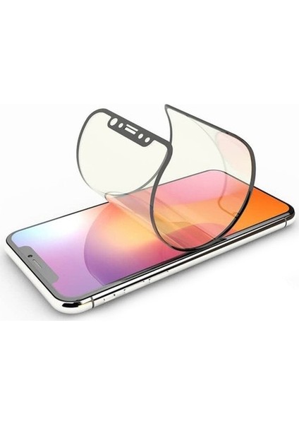 Apple iPhone 8 Plus Şeffaf Airbag Antishock Silikon Kılıf + Tam Kaplayan Fiber Nano Ekran Koruyucu 6D Siyah Nano Cam