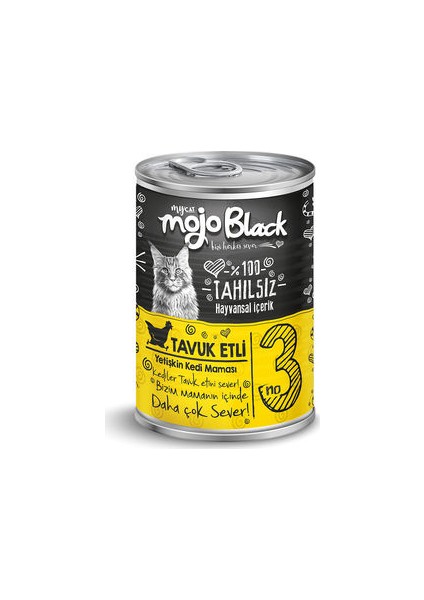 My Cat Mycat Mojo Black Tavuk Etli Kedi Konservesi 400 gr 12'li Koli