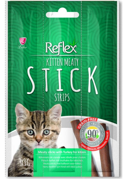 Kitten Stick Hindili Yavru Kedi Ödülü 9 Adet x 9 gr ve Catnip-Tasma
