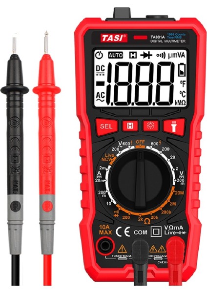 Tasi TA801A Mini True Rms Dijital Multi Metre Ölçü Aleti TA-801A Ta 801A