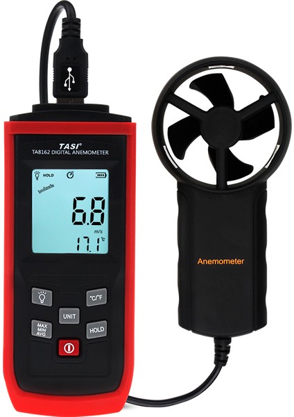 Tasi TA8162 Dijital Rüzgar ve Sıcak Ölçer Anemometre Ta 8162 TA-8162