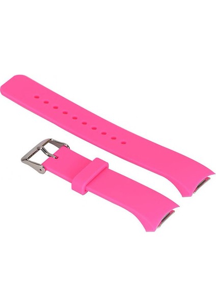 Samsung Gear S2 Sport (SM-R720) Uyumlu Adaptörlü Pembe Silikon Kordon