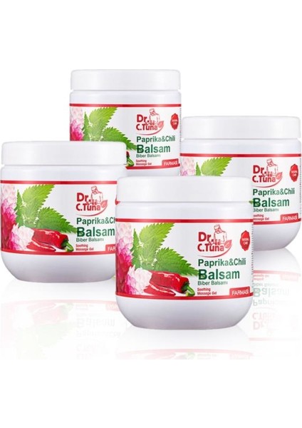 Dr. C. Tuna Biberli Masaj Jeli 500 ml 4'lü Set