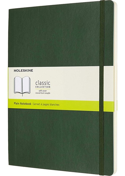 Düz Defter Yumuşak Kapak 19 x 25 cm Koyu Yeşil