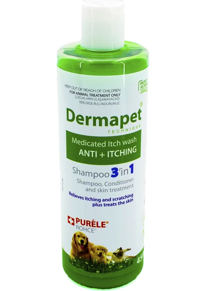 Dermapet Kedi Ve Köpek İçin Dermatolojik Etkili Kremli Şampuan 450 ml