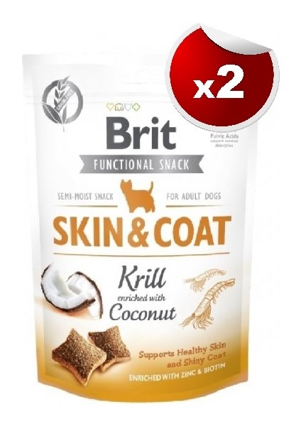 Skin Coat Hindistan Cevizi Deri ve Tüy Sağlığı Tahılsız Köpek Ödülü 150 gr x 2 Adet