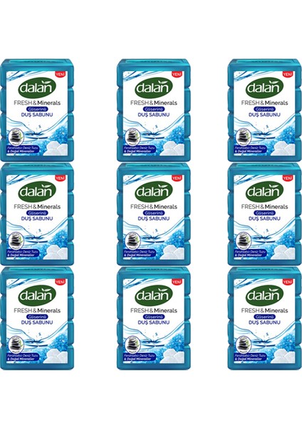 Fresh & Minerals Deniz Tuzu Duş Sabunu 600 gr 9 Paket
