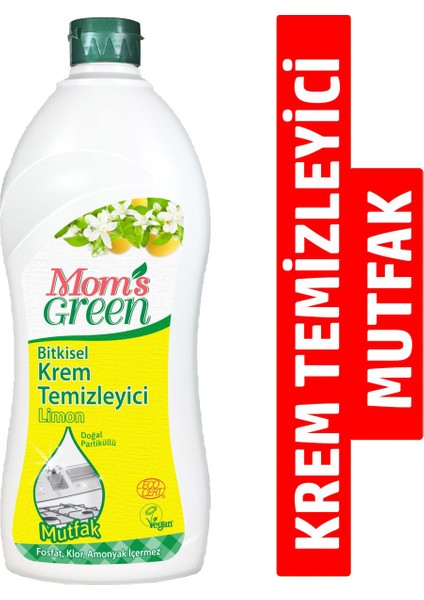 Mom's Green Bitkisel Limonlu Krem Temizleyici Mutfak