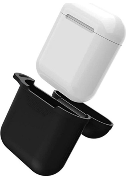 Apple Airpods Kılıf Kancalı Silikon Mor