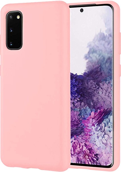 Samsung Galaxy S20 Kılıf Delux Silky Termoplastik Desite Toz Pembe