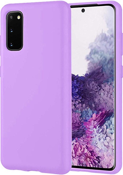 Samsung Galaxy S20 Ultra Kılıf Delux Silky Termoplastik Desite Açık Mor