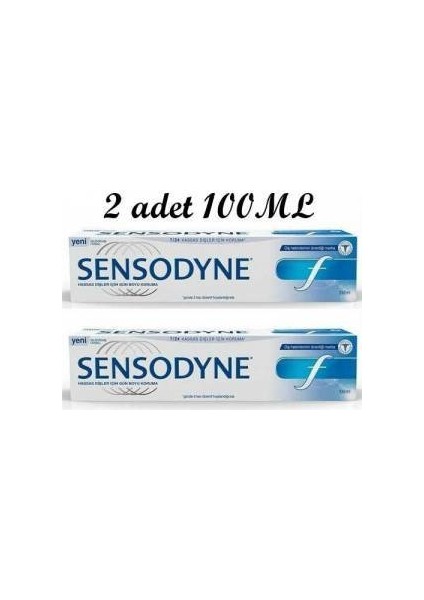 F Diş Macunu 100 ml 2 Adet Skt 06/ 2021 Yeni Üretim