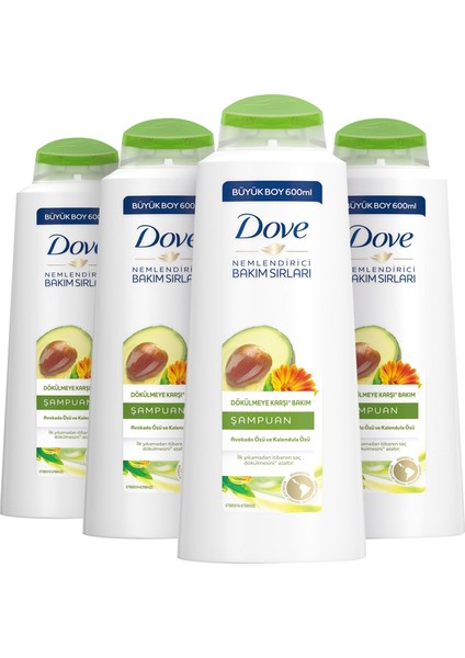 Avokado Özlü Dökülmeye Karşı Bakım Şampuanı 600 ml x 4 fiyatları