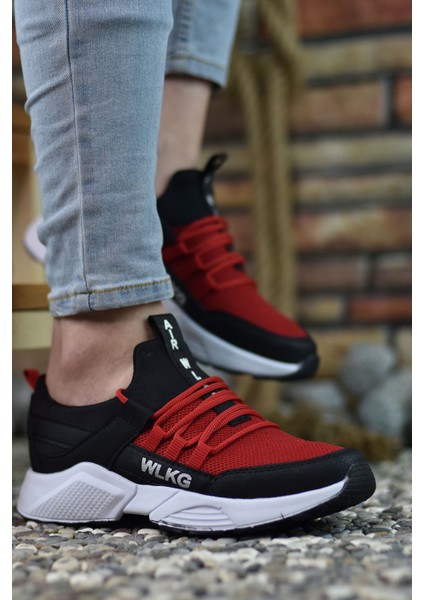 Siyah Kırmızı Erkek Sneaker