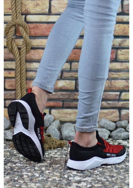 Siyah Kırmızı Erkek Sneaker
