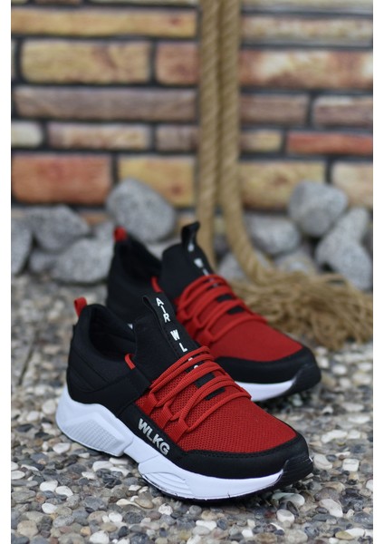 Siyah Kırmızı Erkek Sneaker