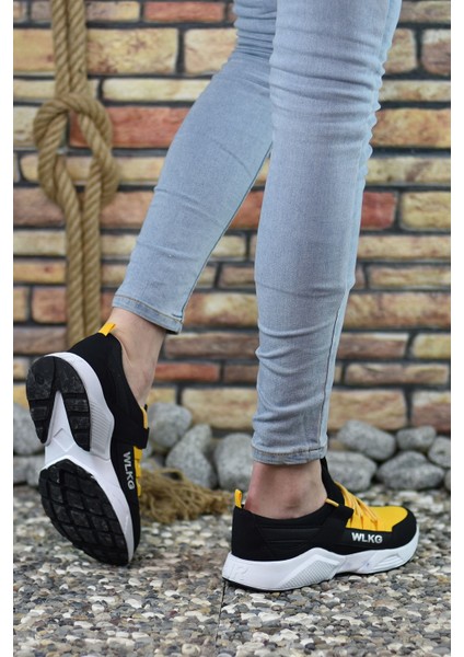 Siyah Sarı Erkek Sneaker