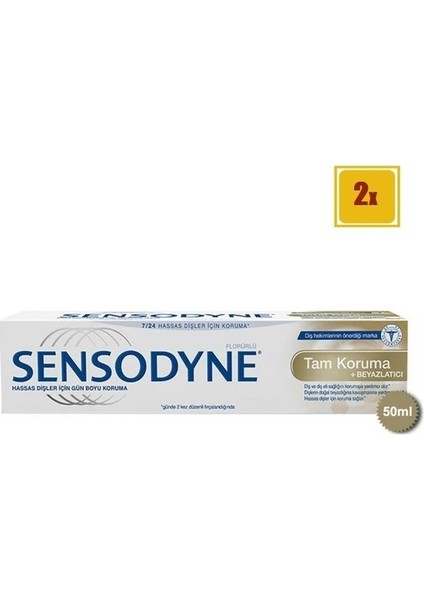 Tam Koruma Diş Macunu 50 ml x 2 + Sensodyne Diş Eti Bakımı Yumuşak Diş Fırçası x 2 fiyatları