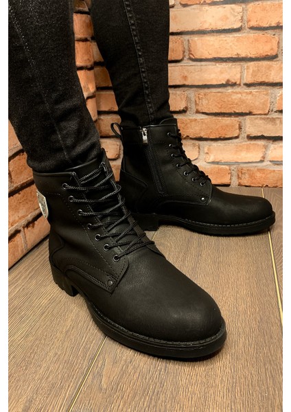 Siyah Erkek Fermuarlı Bot 0012655