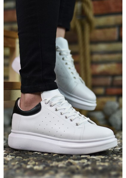 Beyaz Siyah Erkek Sneaker