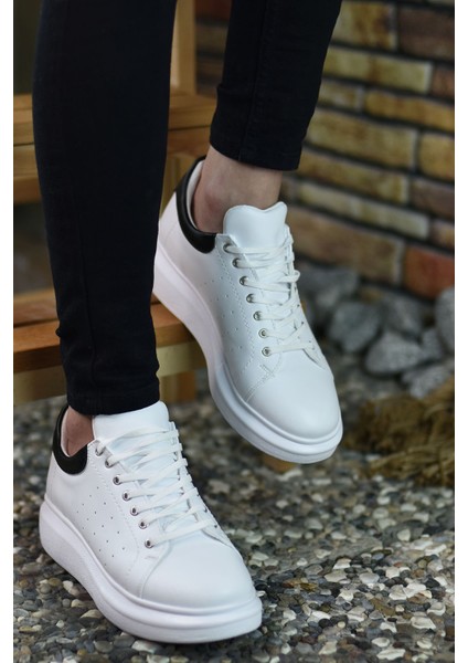 Beyaz Siyah Erkek Sneaker