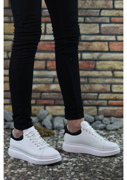 Beyaz Siyah Erkek Sneaker